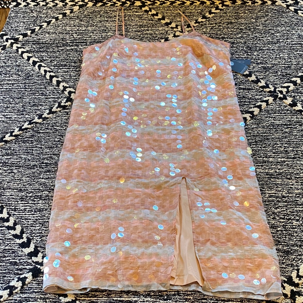Eloquii Sequin Pink Slip Dress - Picture 3 of 9